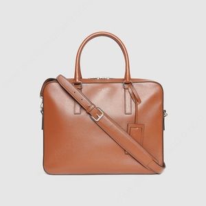 Sandro Grained Leather Briefcase